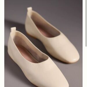 By Anthropologie Leather Glove Ballet Flats